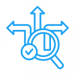 Alternative pathways with magnifying glass